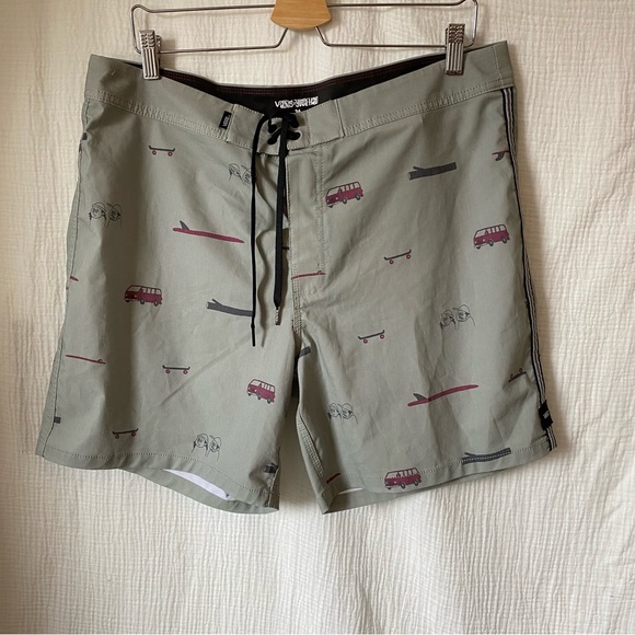 Vans X Yusuke Hanai 17" Swim Boardshorts Green - Picture 2 of 5